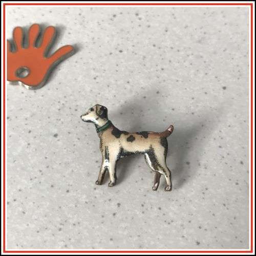 Dalmatian dog small brooch. Enamel.