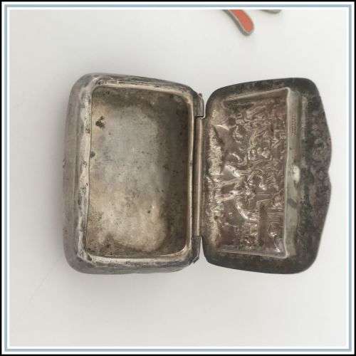 Antique pill or snuff box. Denmark Sterling.