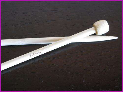 Bamboo knitting needles - No. 6mm - NEW !!!