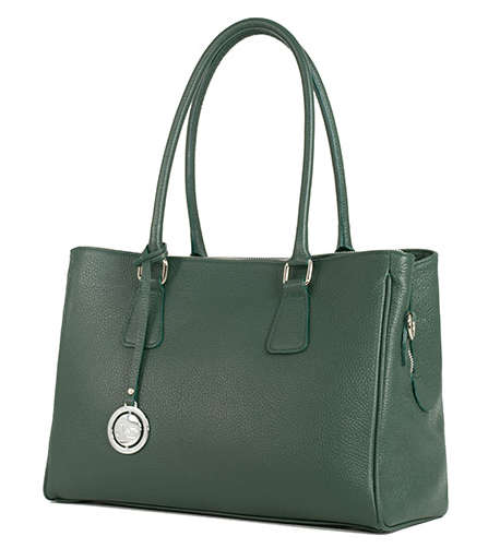 ONE ONLY!!! AUTHENTIC DESIGNER JACKY AND CELINE GENUINE LEATHER HANDBAG IN GORGEOUS GREEN