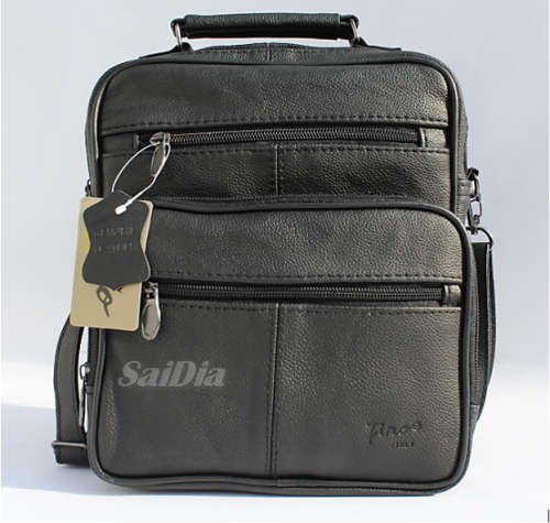 REDUCED!!!GENUINE LEATHER MESSENGER/TABLET BAG IN BLACK