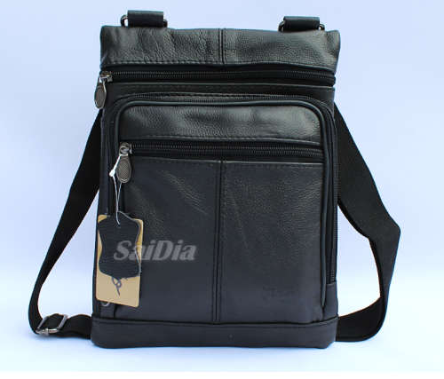 SMART SLIM-LINE GENUINE LEATHER SHOULDER / MESSENGER BAG WITH FREE GIFT