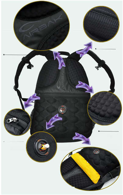 AIRBAK - Unique air cushioned design - makes you feel like you're carrying half the weight.!