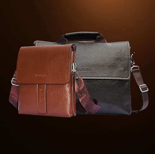 REDUCED !!! 2 PIECE NOTEBOOK & MESSENGER / IPAD SET IN CHOCOLATE-MOCHA