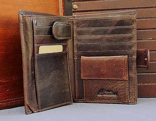 Genuine Leather Wallet - Large ( Ideal for travel)