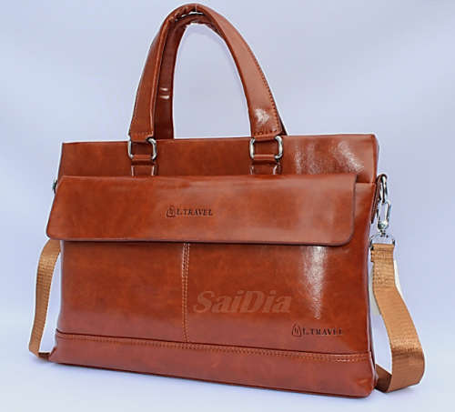 Large Capacity Briefcase / Laptop Travel Bag - In Brown or Black