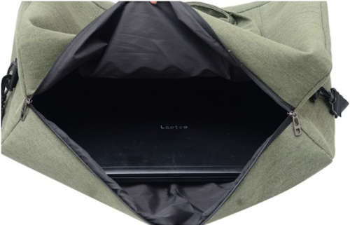 Carry-on 55cm weekender canvas duffle bag in green-brown