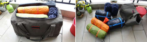 Carry-on 55cm weekender canvas duffle bag in Black