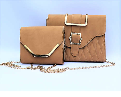 Gorgeous AND Chic 2-Piece Handbag in Tan