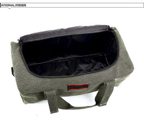 Weekender Canvas Duffle Bag in Green