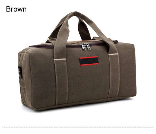 Carry-on 55cm weekender canvas duffle bag in Brown