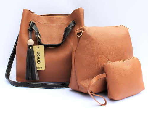 3 Piece Drawstring  Bucket  Shoulder Bag Set