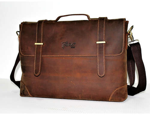 Superior 100%  Genuine Full Grain Cow-Hide Leather Briefcase / laptop Bag