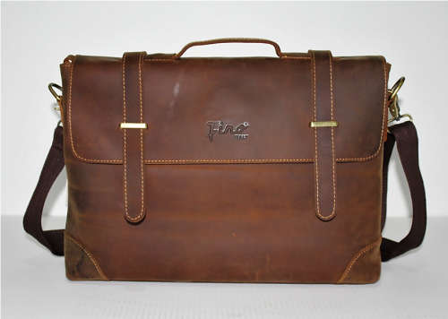 Superior 100%  Genuine Full Grain Cow-Hide Leather Briefcase / laptop Bag