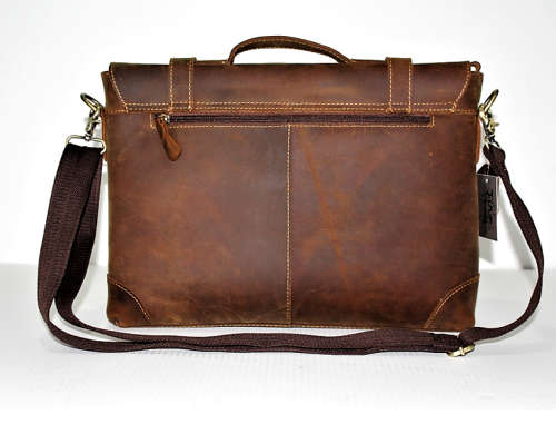 Superior 100%  Genuine Full Grain Cow-Hide Leather Briefcase / laptop Bag