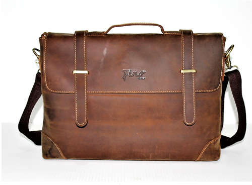 Superior 100%  Genuine Full Grain Cow-Hide Leather Briefcase / laptop Bag