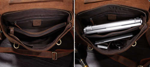 Superior 100%  Genuine Full Grain Cow-Hide Leather Briefcase / laptop Bag