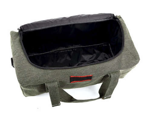 Weekender Canvas Duffle Bag in Brown