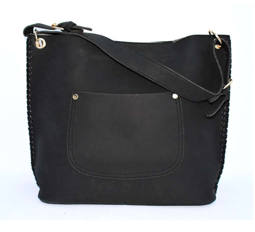 Faux Suede Tote Bag and Vanity