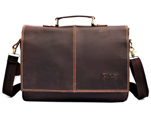 Superior 100%  Genuine Full Grain Cow-Hide Leather Briefcase / Laptop Bag