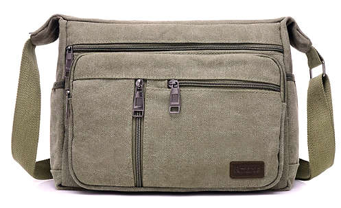 Vintage Canvas Crossbody / Shoulder Messenger Bag