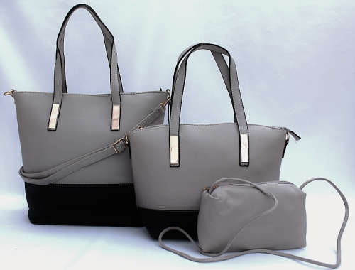 3 Piece Pu Leather Handbag+Shoulder Bag+Purse Set