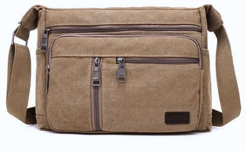 Vintage Canvas Crossbody / Shoulder Messenger Bag