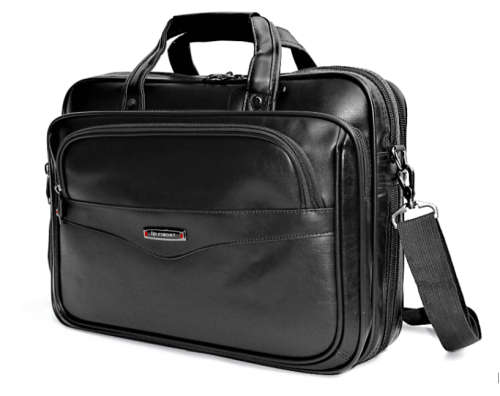 PU Leather Extendable 17 "  Briefcase / Laptop Bag