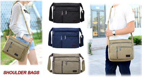 Canvas Crossbody / Shoulder Messenger Bag