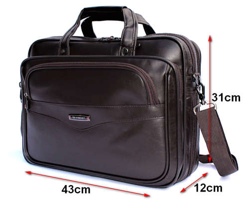 PU Leather Extendable 17 `  Briefcase / Laptop Bag