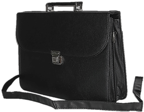 Slim Faux Leather Briefcase