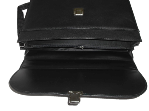 Slim Faux Leather Briefcase