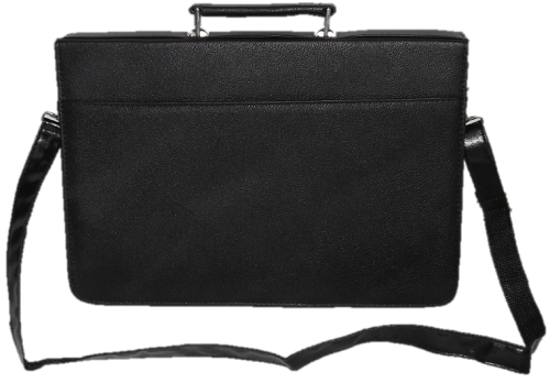 Slim Faux Leather Briefcase
