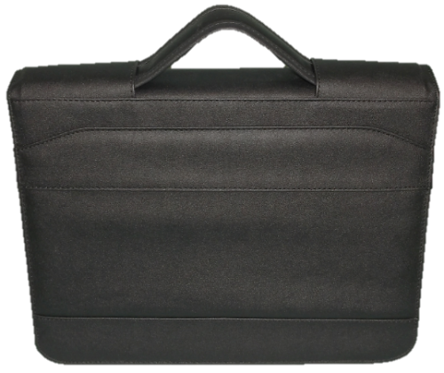 Professional Faux Leather Handle, Zip-Around  Business Portfolio - Black