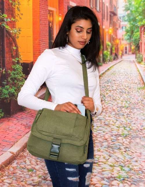 Canvas  Unisex Crossbody / Shoulder Messenger Bag