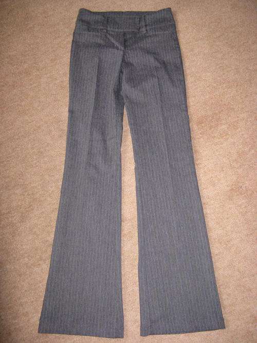 Grey Striped Pants
