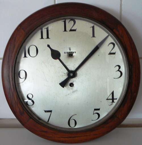 Wooden Cased Station Clock