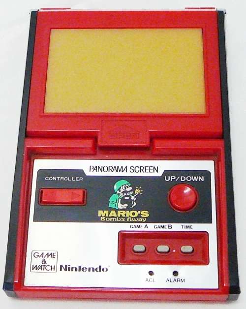 1983 Model Nintendo Game & Watch Panorama Screen Mario's Bombs Away
