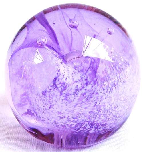 A Small Glass Paperweight by Caithness - Moon Crystal.