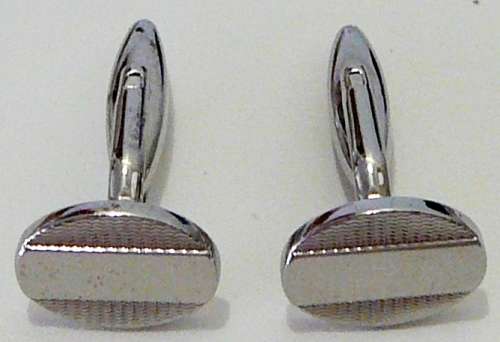 Oval Chromed Cufflinks
