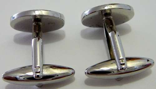 Oval Chromed Cufflinks