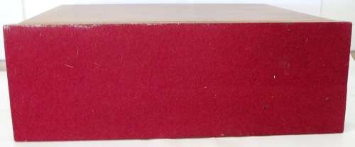 A Lined Wooden Display Box and Four Whisky Glasses