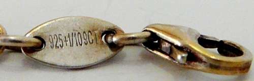 9 ct Gold Plated Sterling Silver Charm Bracelet with 5 Charms