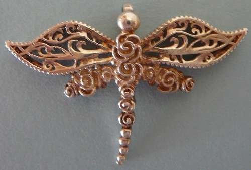 Adorable Sterling Silver Dragonfly Pendant