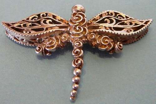 Adorable Sterling Silver Dragonfly Pendant