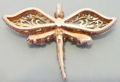 Adorable Sterling Silver Dragonfly Pendant