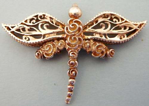 Adorable Sterling Silver Dragonfly Pendant
