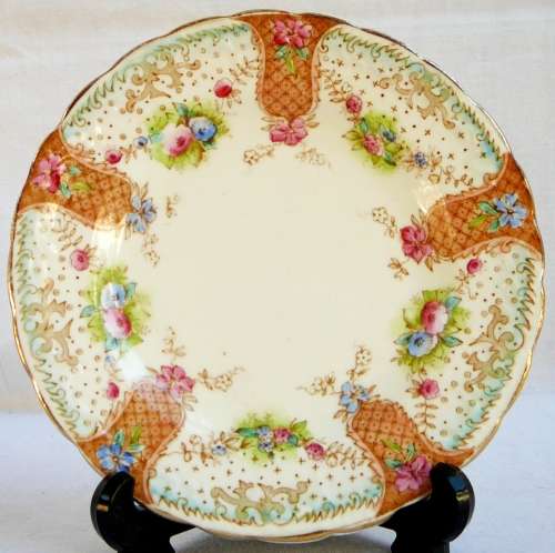 Antique Hand Painted Trio by J.Goodwin & Stoddard & Co Glencoe Pattern