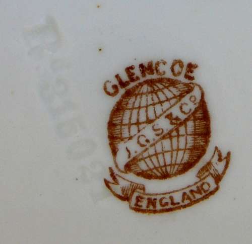 Antique Hand Painted Trio by J.Goodwin & Stoddard & Co Glencoe Pattern