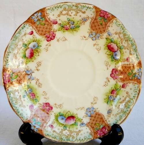 Antique Hand Painted Trio by J.Goodwin & Stoddard & Co Glencoe Pattern